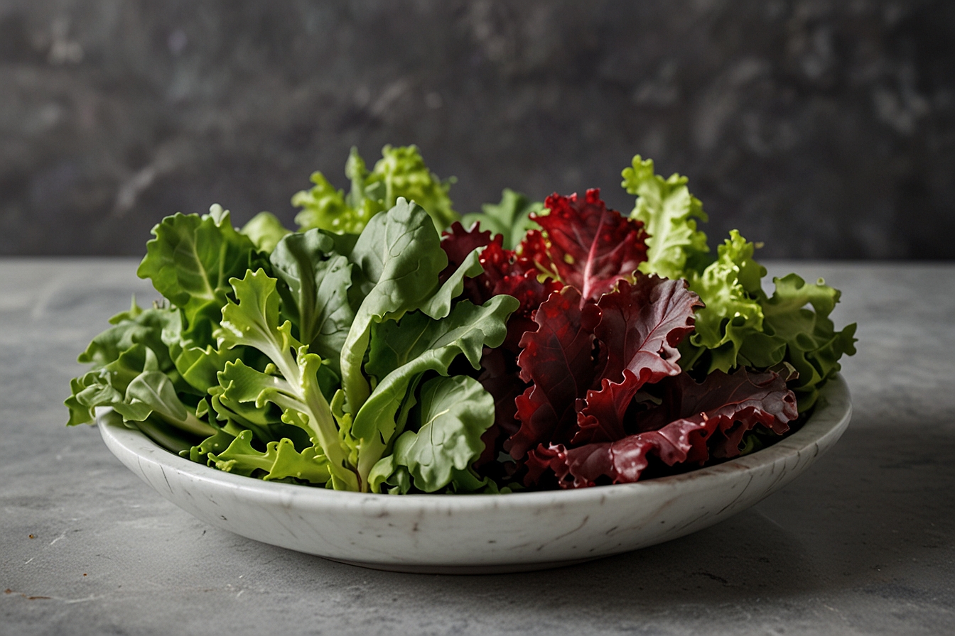 fresh winter salad greens