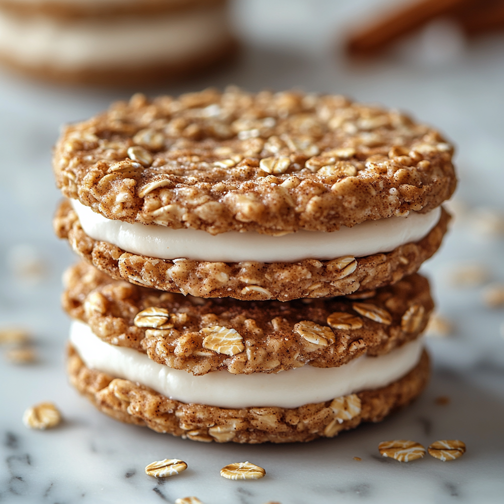 Oatmeal Cream Pie: chewy cookies